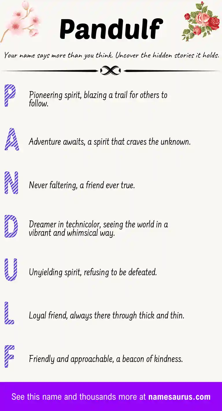 Acrostic poem about Pandulf.