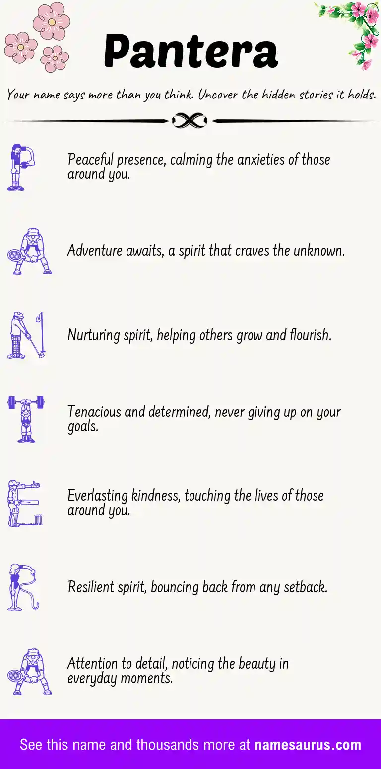 Acrostic poem about Pantera.