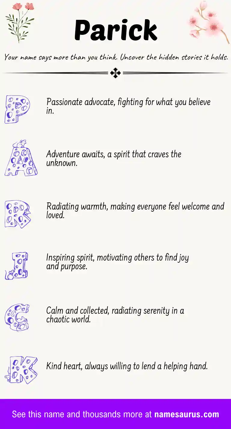 Acrostic poem about Parick.