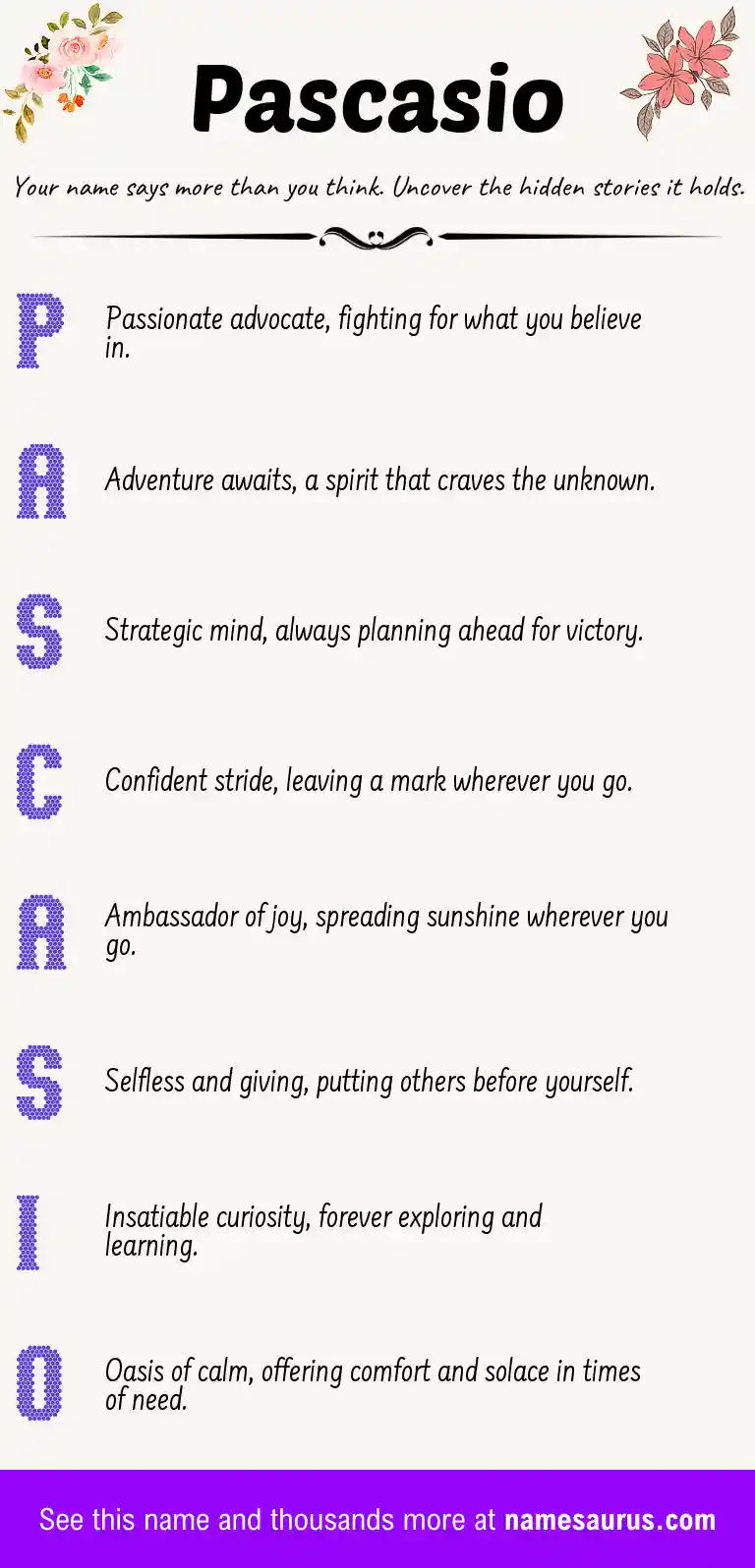 Acrostic poem about Pascasio.