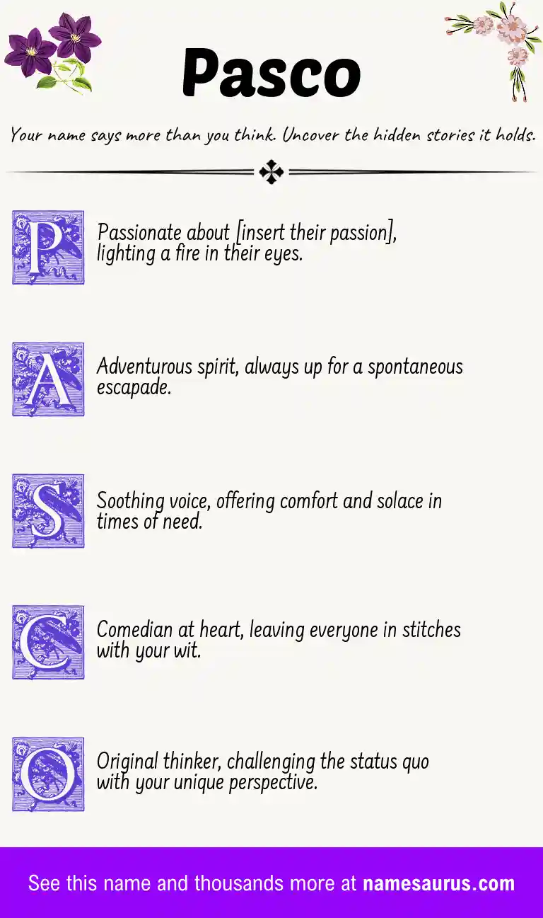 Acrostic poem about Pasco.