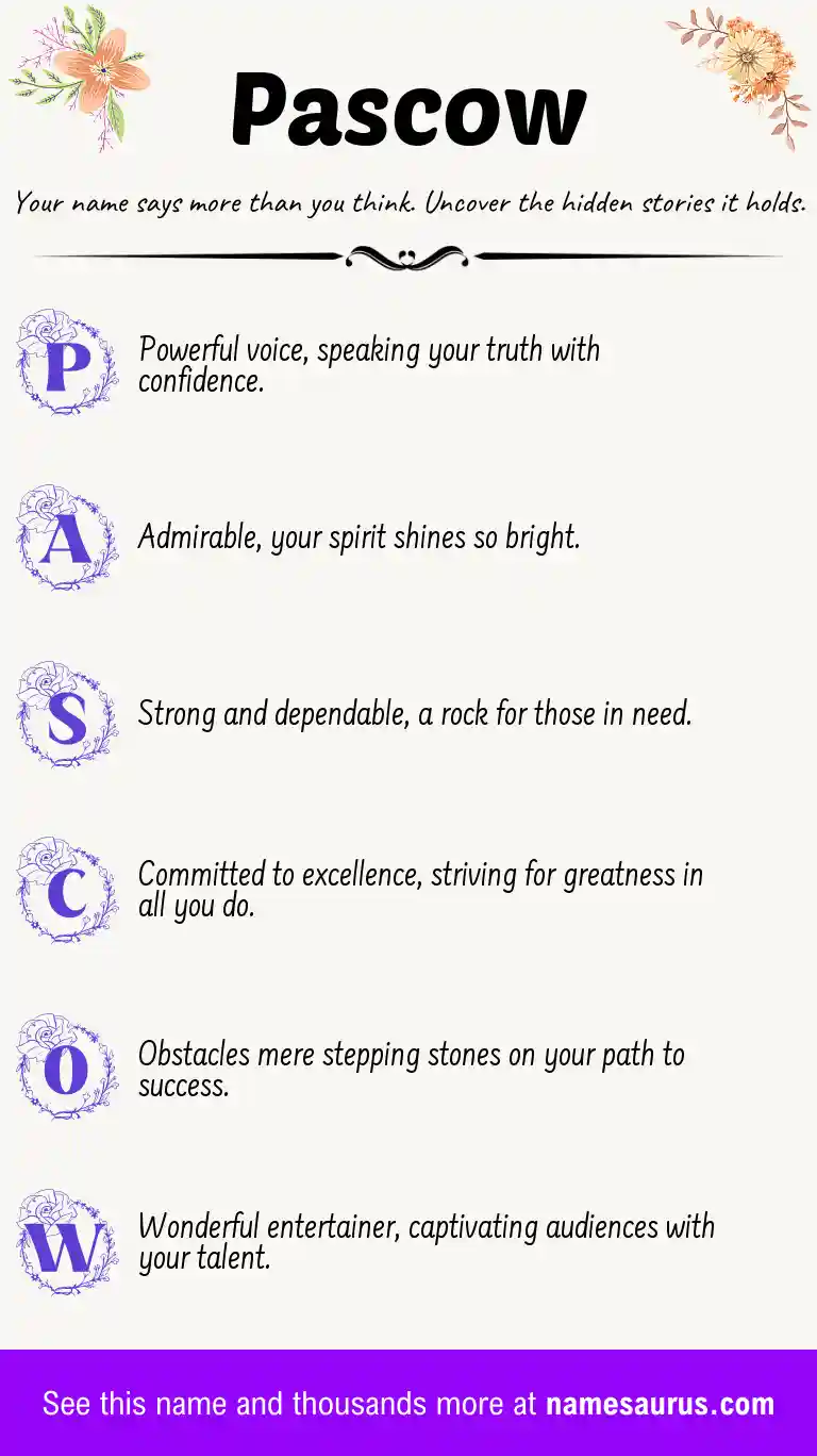 Acrostic poem about Pascow.