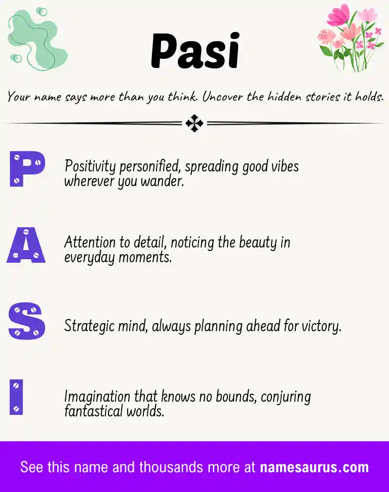 Acrostic poem about Pasi.