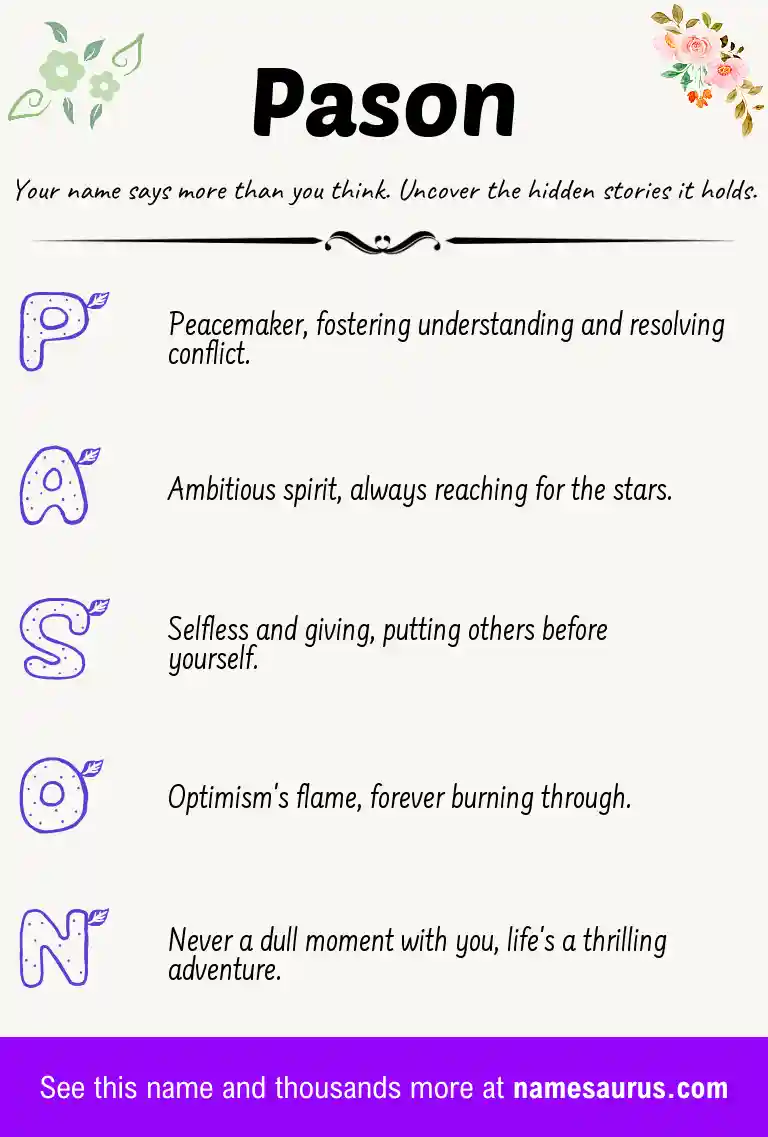 Acrostic poem about Pason.