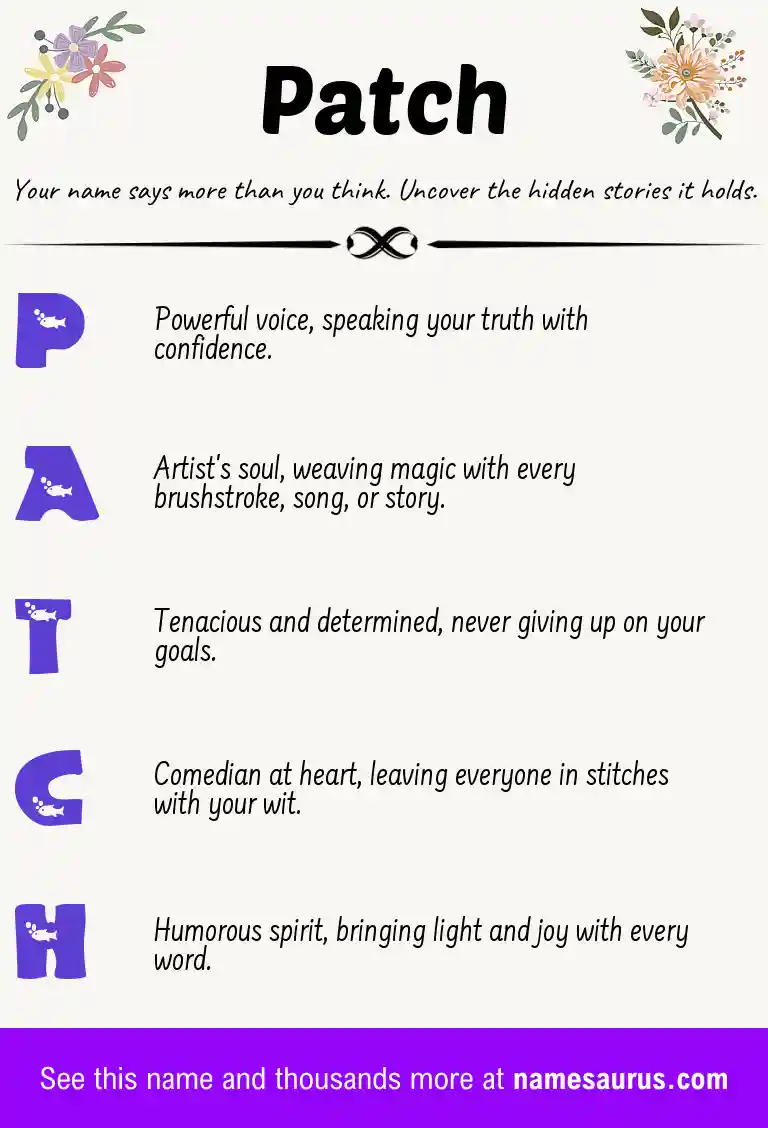 Acrostic poem about Patch.
