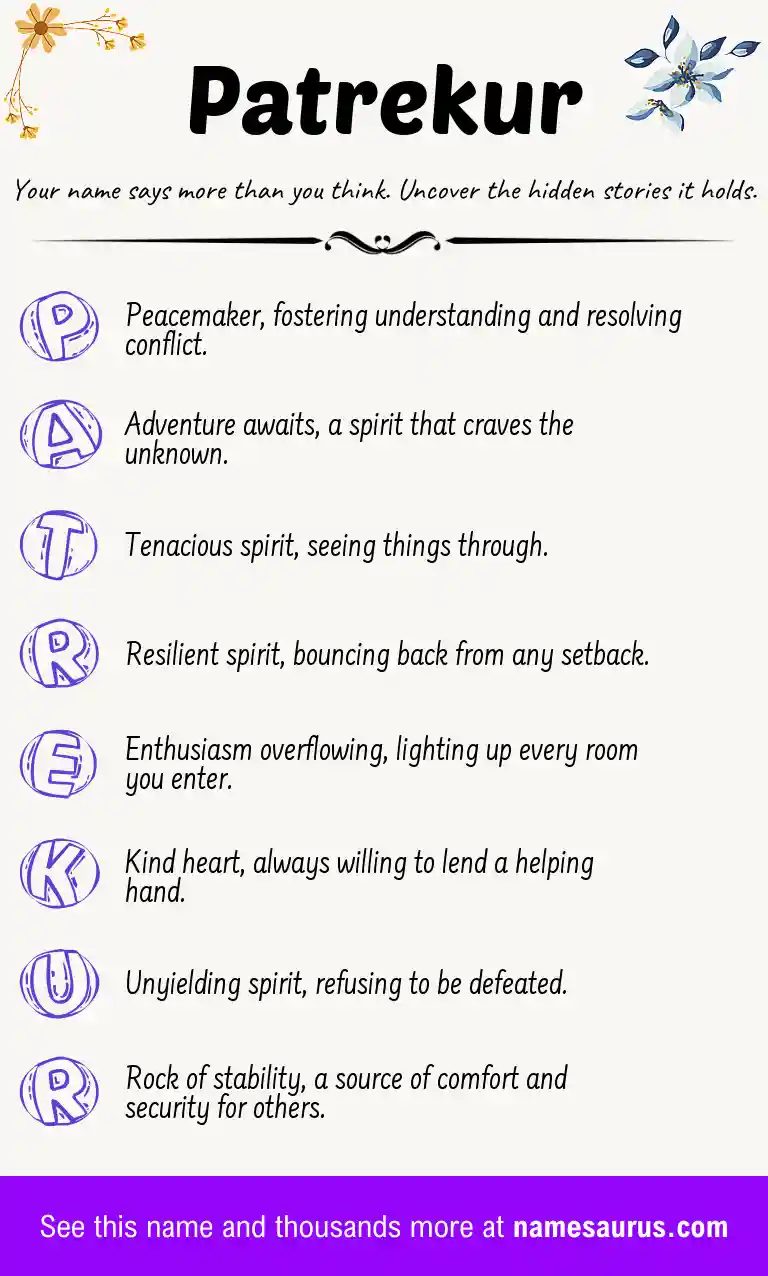 Acrostic poem about Patrekur.