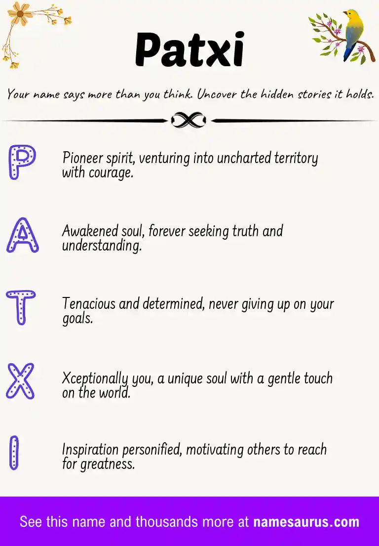 Acrostic poem about Patxi.