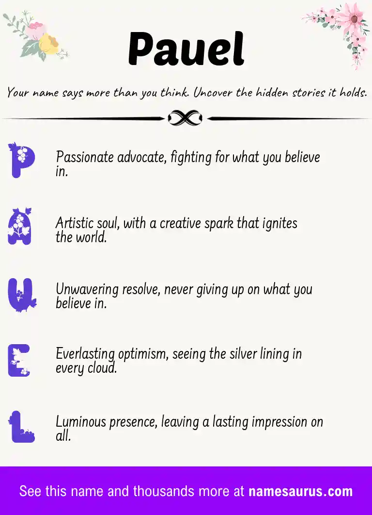 Acrostic poem about Pauel.