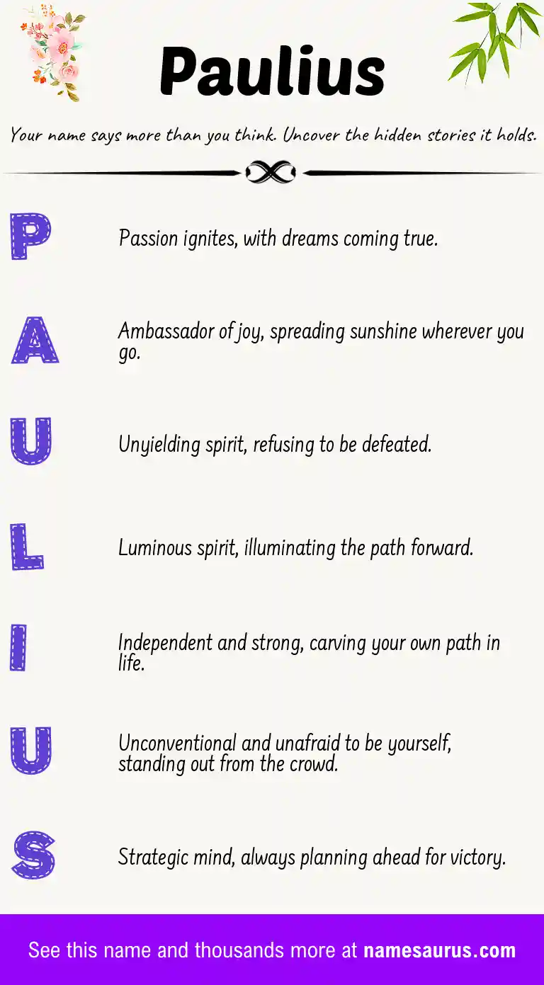 Acrostic poem about Paulius.