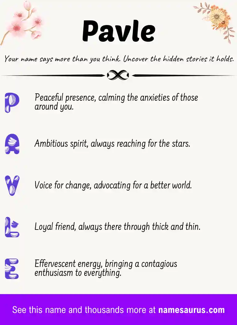 Acrostic poem about Pavle.