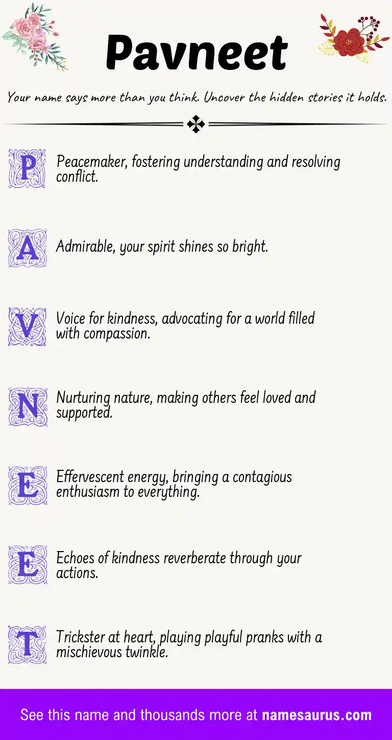 Acrostic poem about Pavneet.