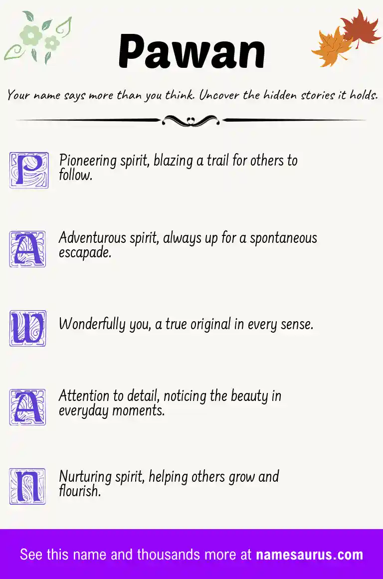 Acrostic poem about Pawan.