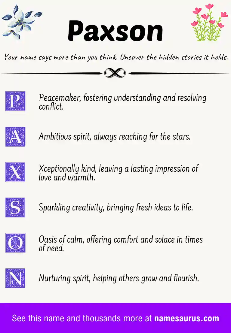 Acrostic poem about Paxson.