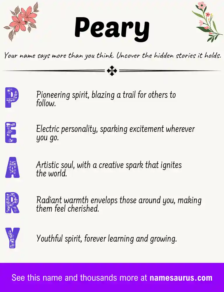 Acrostic poem about Peary.