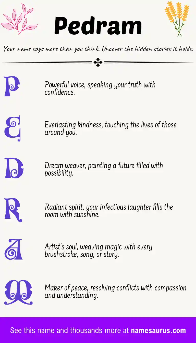 Acrostic poem about Pedram.
