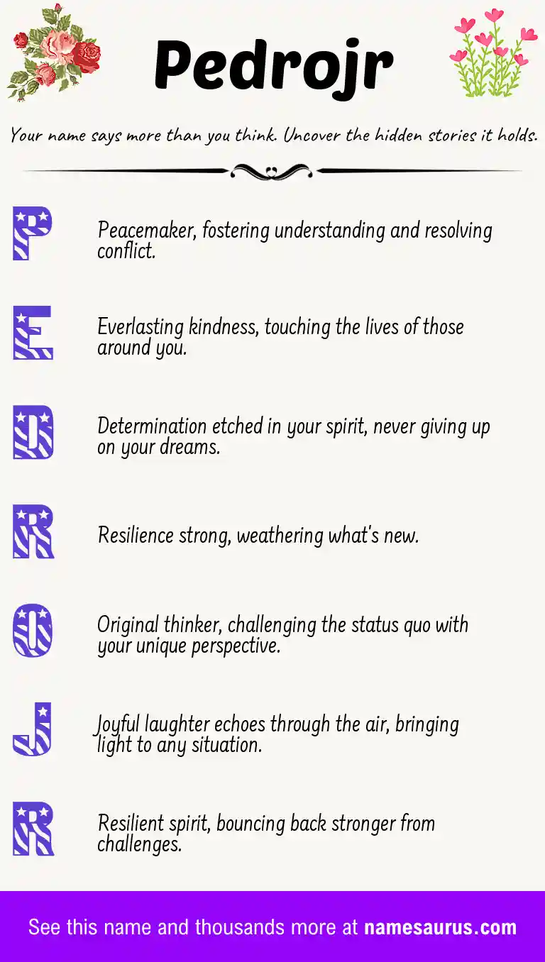 Acrostic poem about Pedrojr.