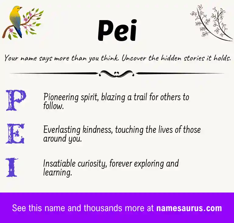 Acrostic poem about Pei.
