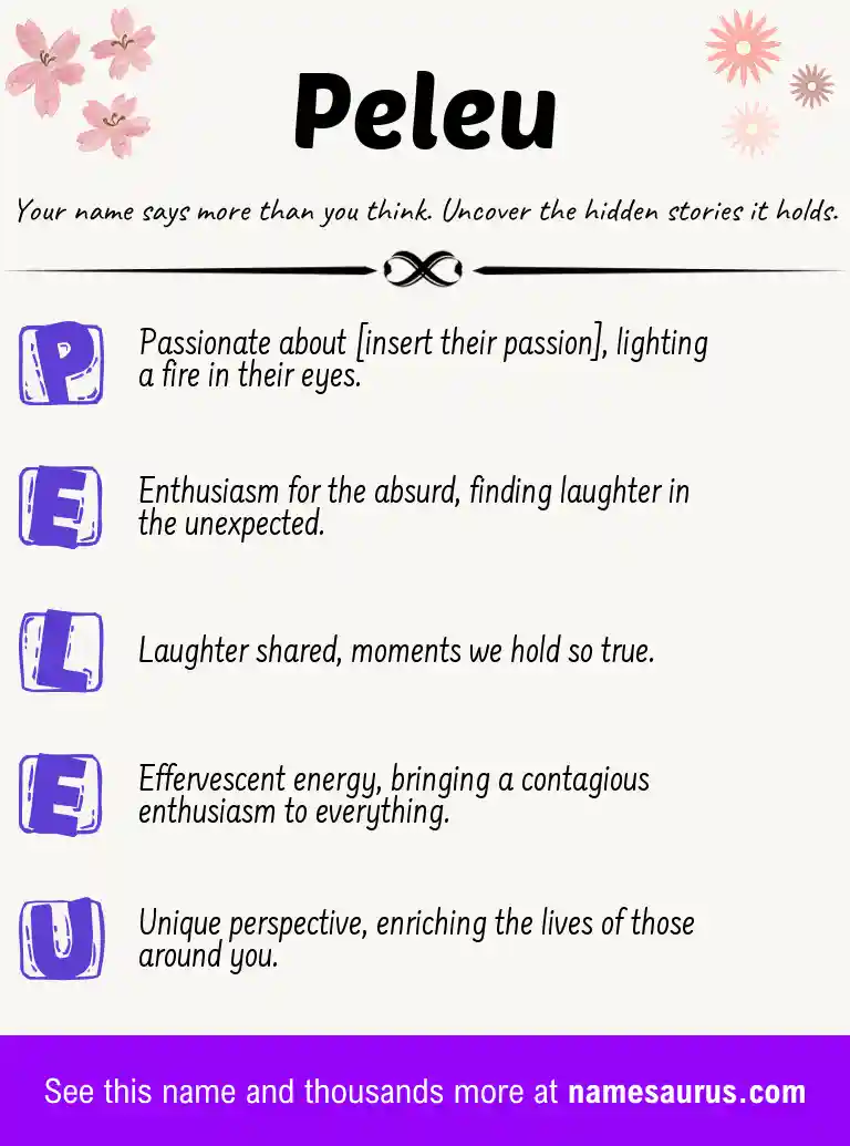 Acrostic poem about Peleu.