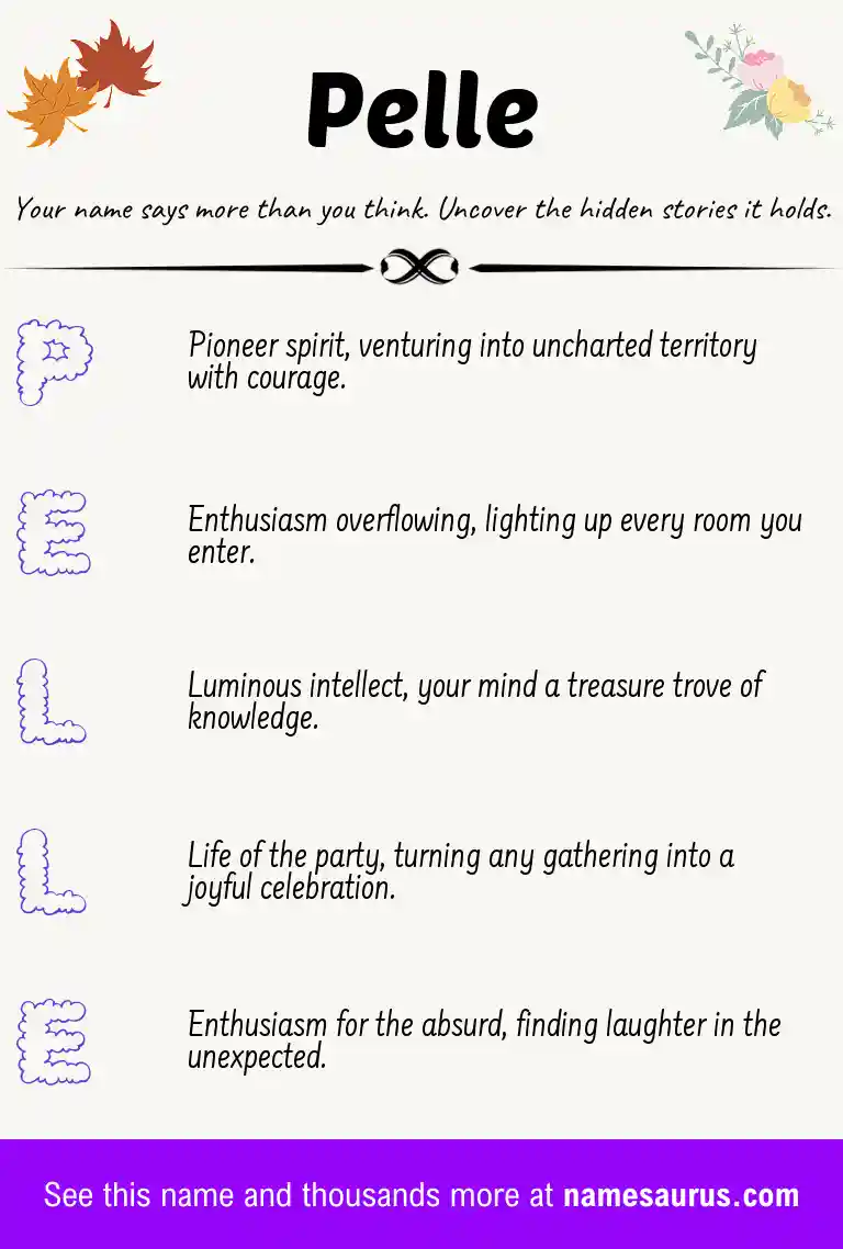 Acrostic poem about Pelle.