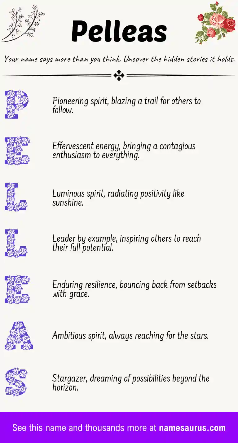 Acrostic poem about Pelleas.