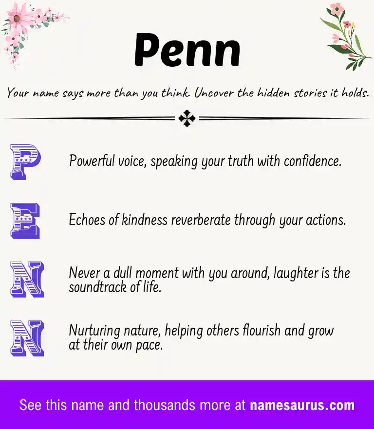 Acrostic poem about Penn.