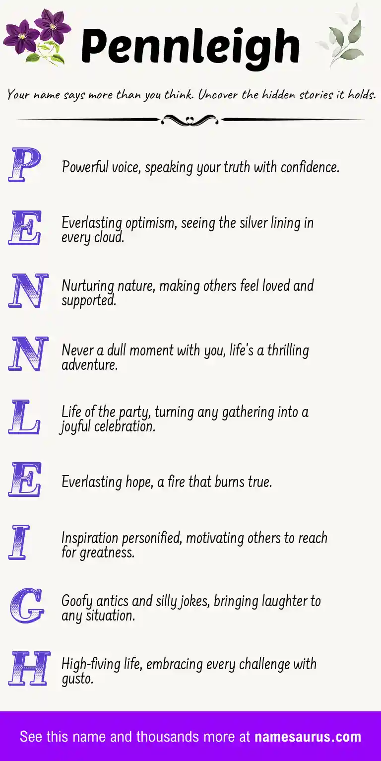 Acrostic poem about Pennleigh.