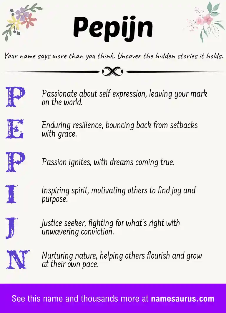 Acrostic poem about Pepijn.