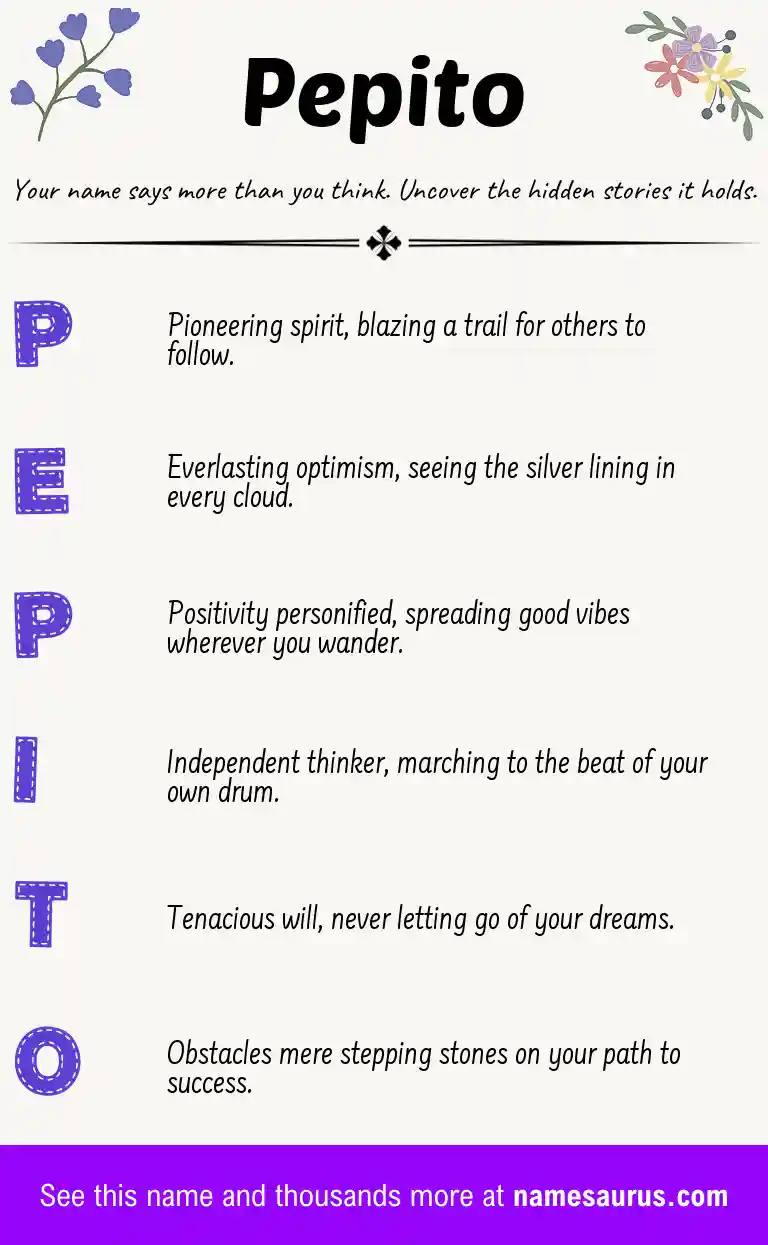 Acrostic poem about Pepito.