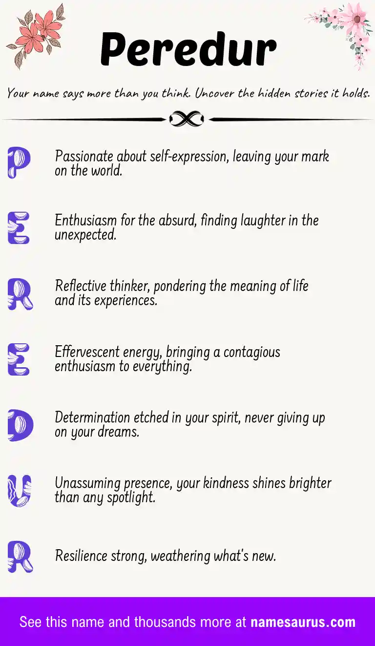 Acrostic poem about Peredur.