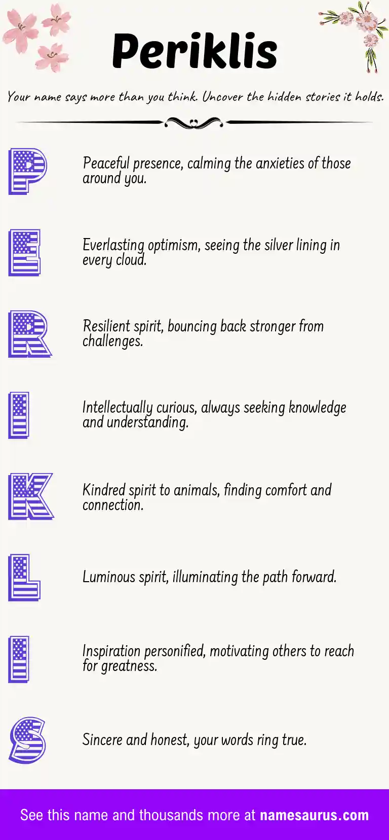 Acrostic poem about Periklis.