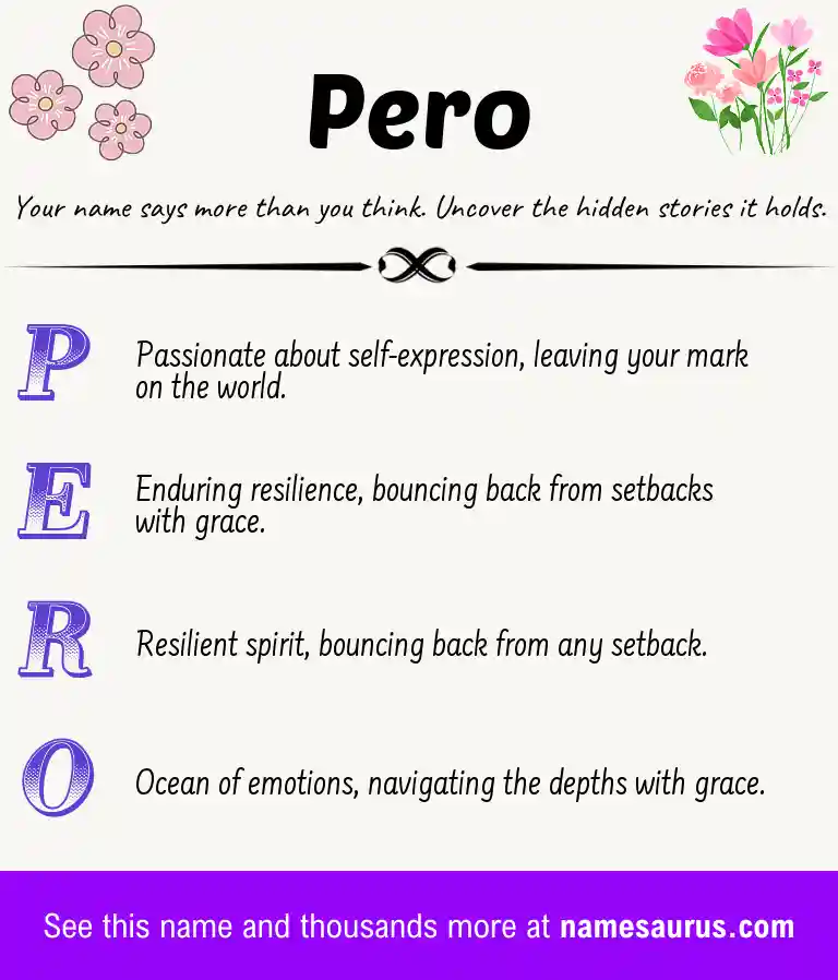 Acrostic poem about Pero.