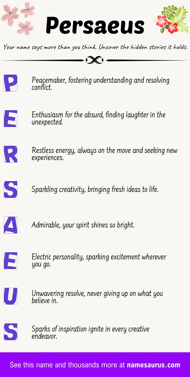 Acrostic poem about Persaeus.