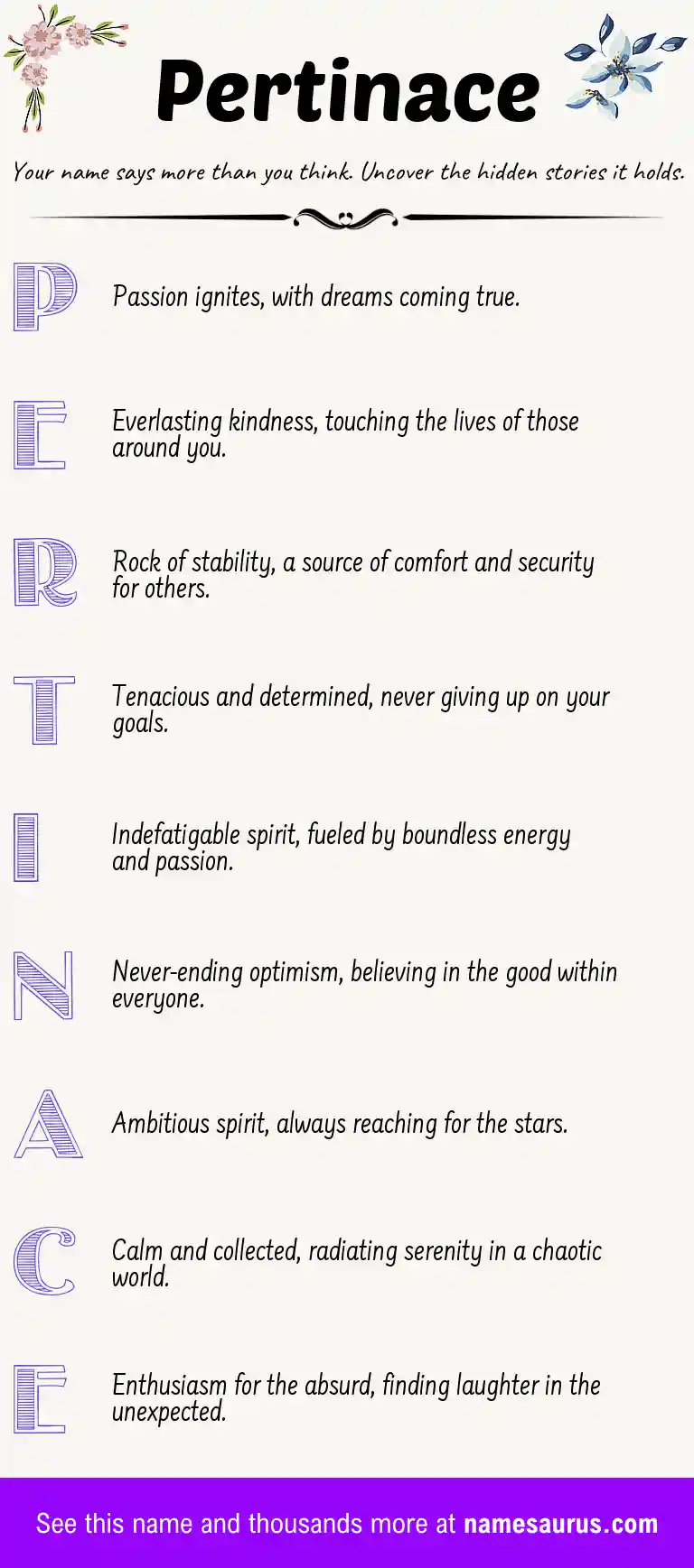 Acrostic poem about Pertinace.