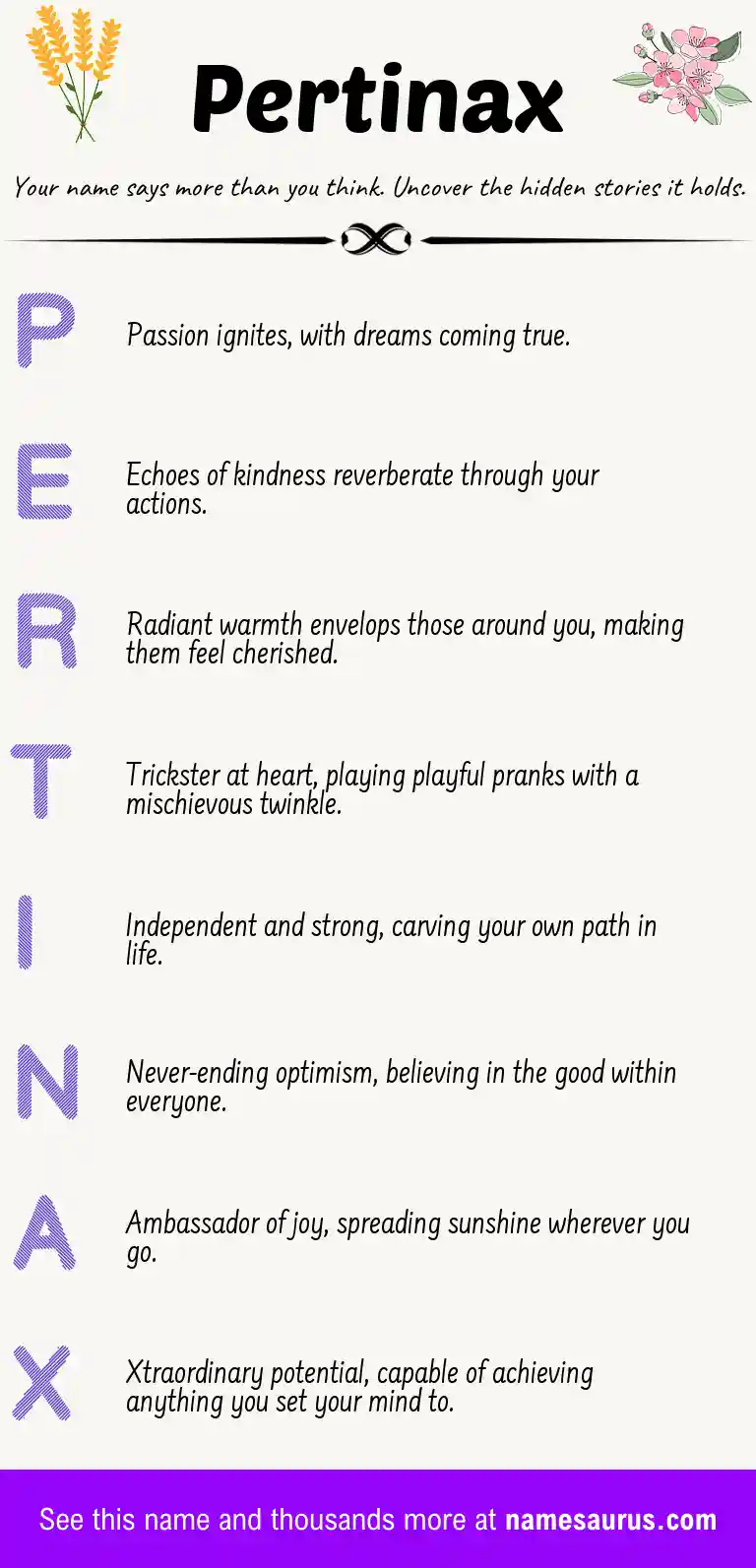 Acrostic poem about Pertinax.
