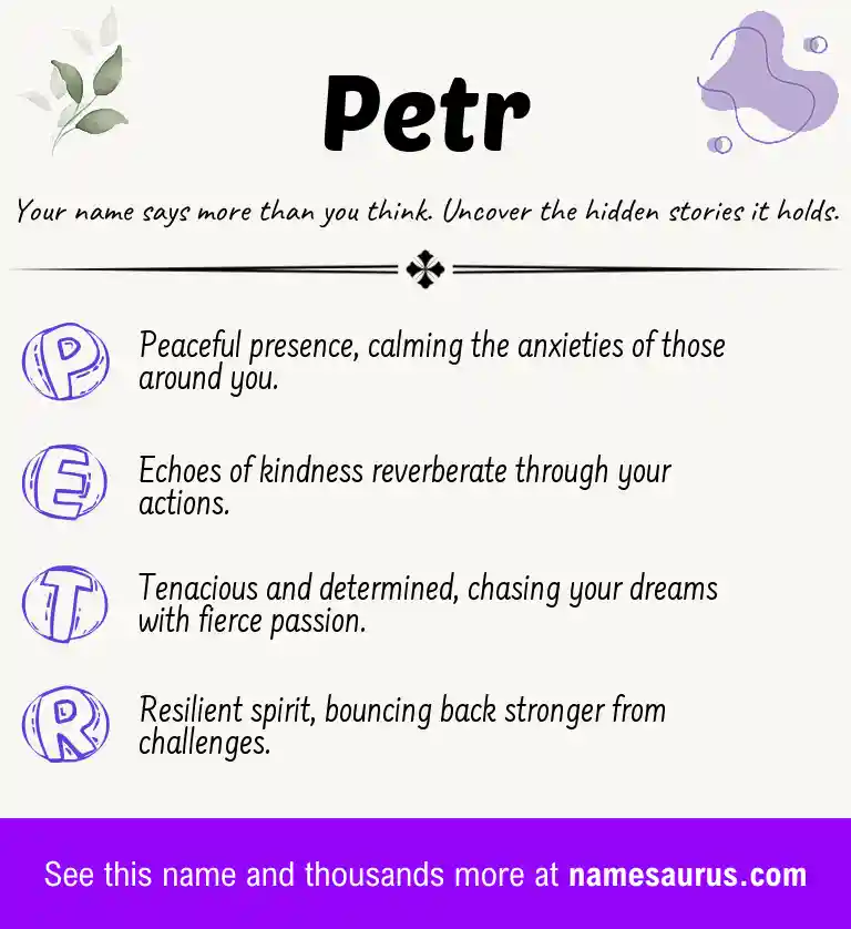 Acrostic poem about Petr.