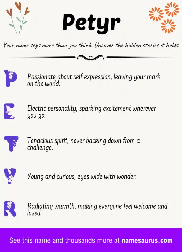 Acrostic poem about Petyr.