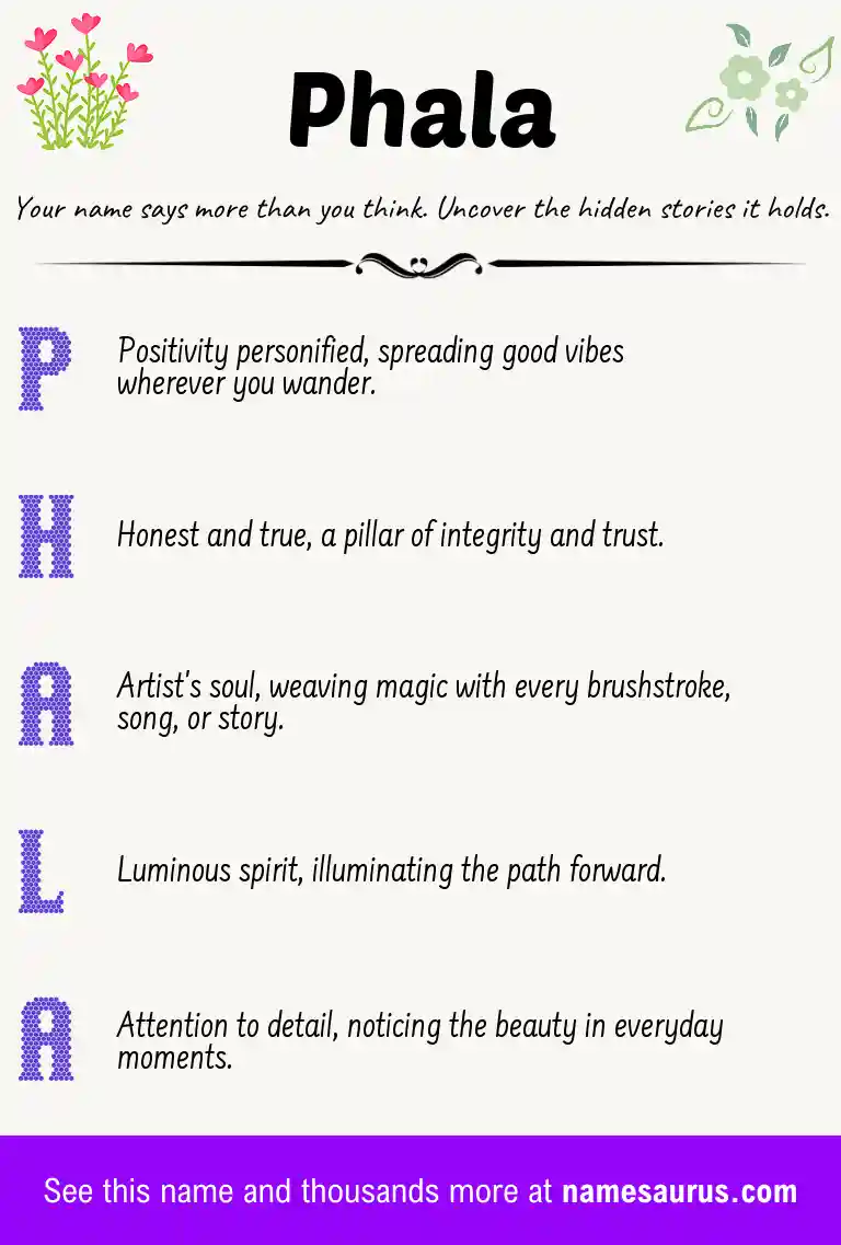 Acrostic poem about Phala.