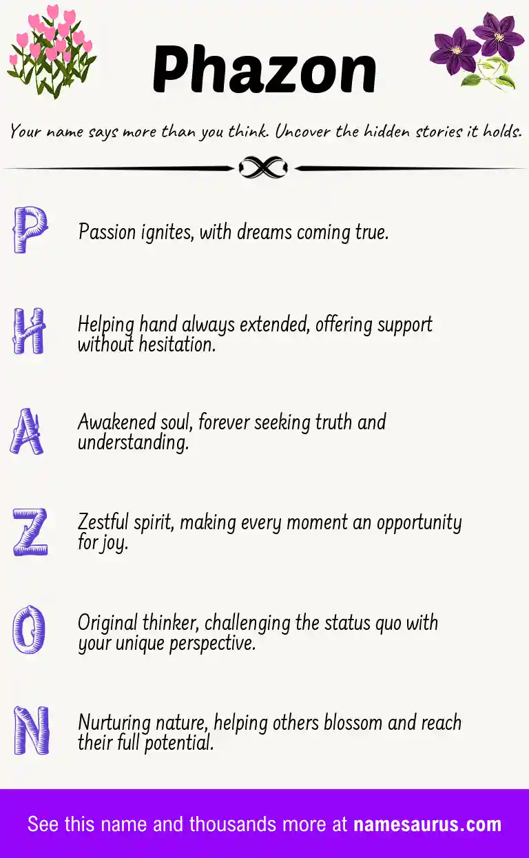 Acrostic poem about Phazon.