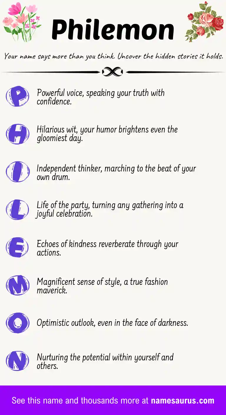 Acrostic poem about Philemon.