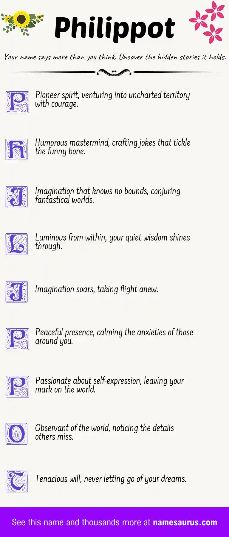 Acrostic poem about Philippot.
