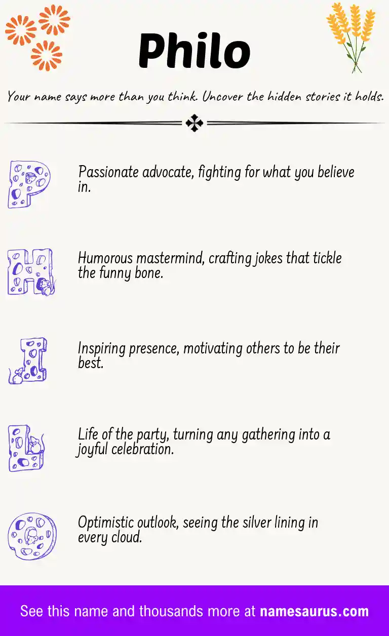Acrostic poem about Philo.