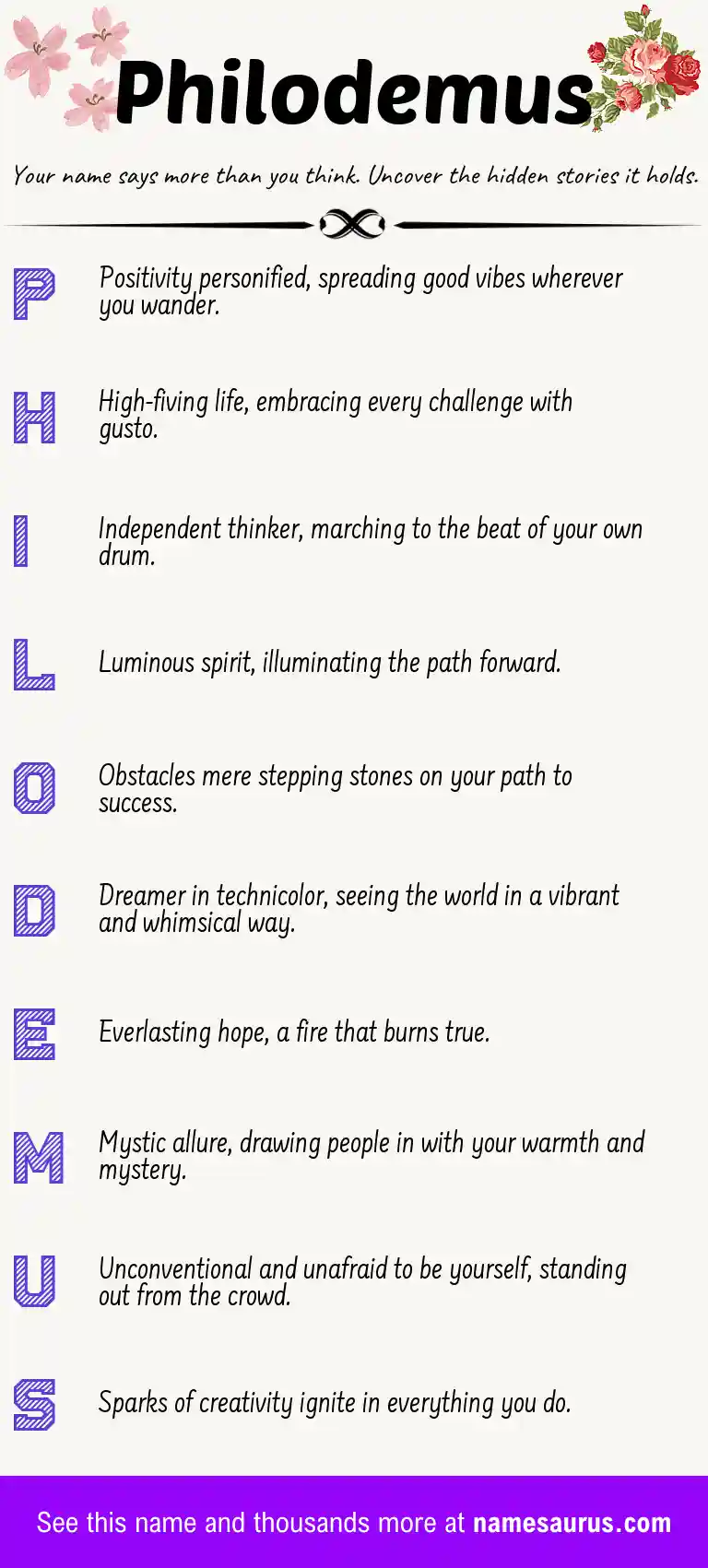 Acrostic poem about Philodemus.