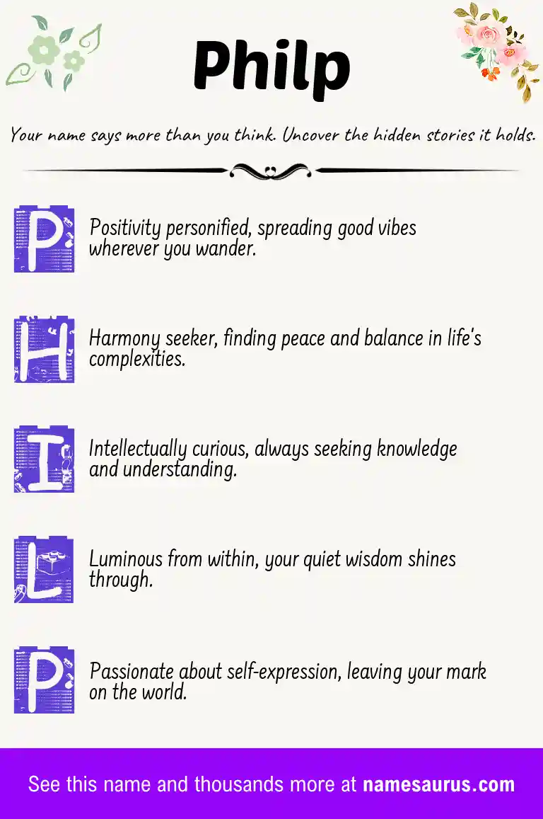 Acrostic poem about Philp.
