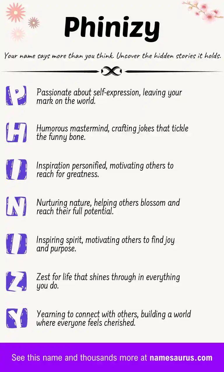 Acrostic poem about Phinizy.