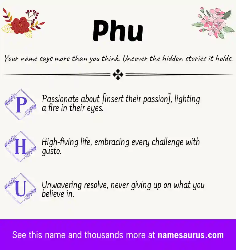 Acrostic poem about Phu.