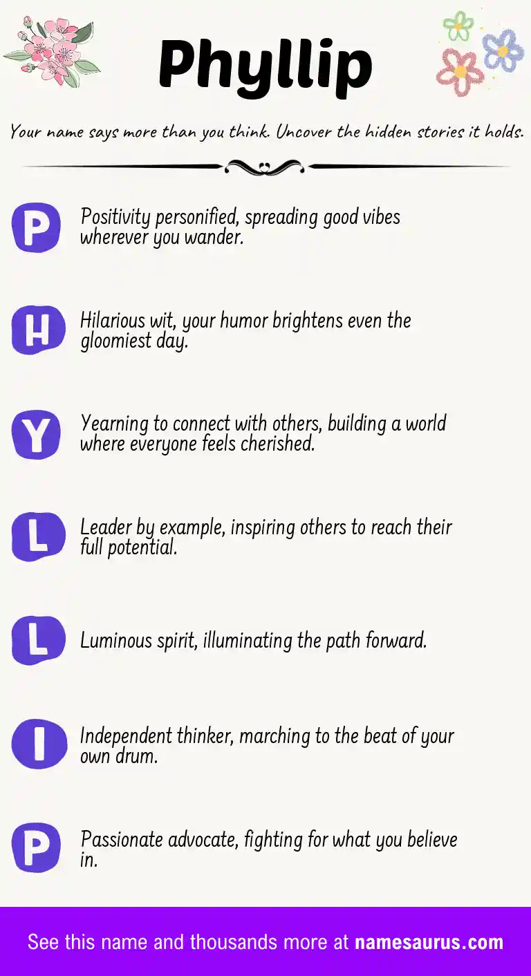 Acrostic poem about Phyllip.
