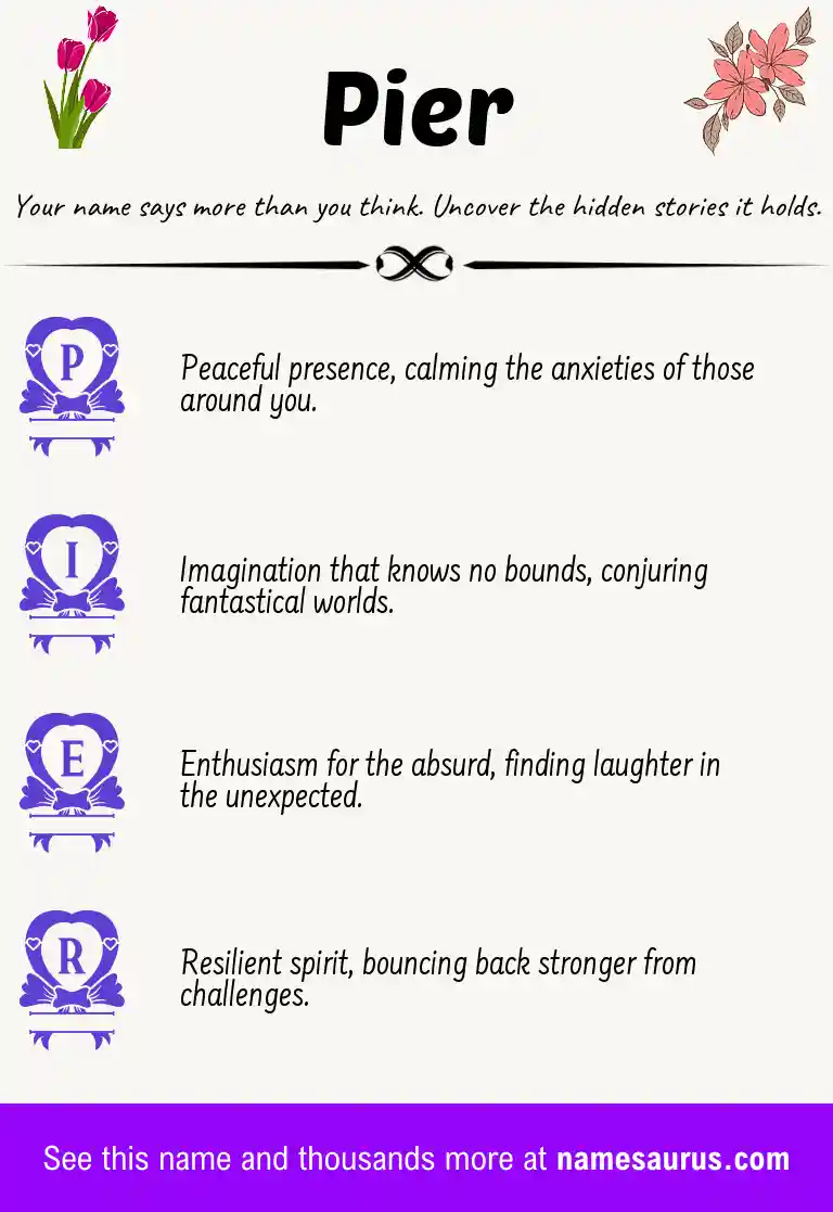 Acrostic poem about Pier.