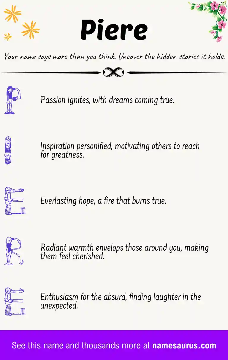 Acrostic poem about Piere.