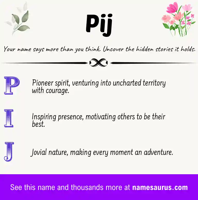 Acrostic poem about Pij.