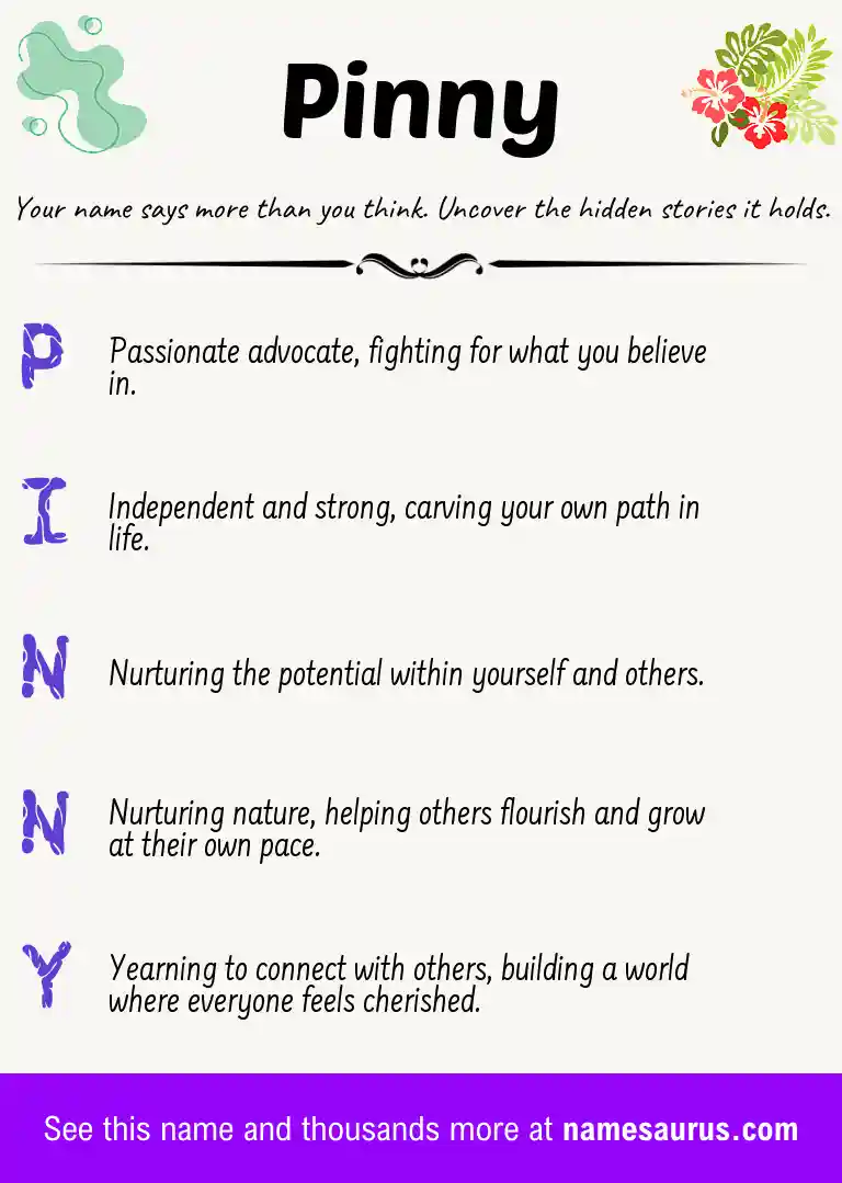 Acrostic poem about Pinny.